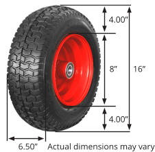 6.50” 4.00” 4.00” 8”16” Actual dimensions may vary