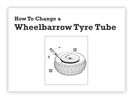 How To Change a Wheelbarrow Tyre Tube A B